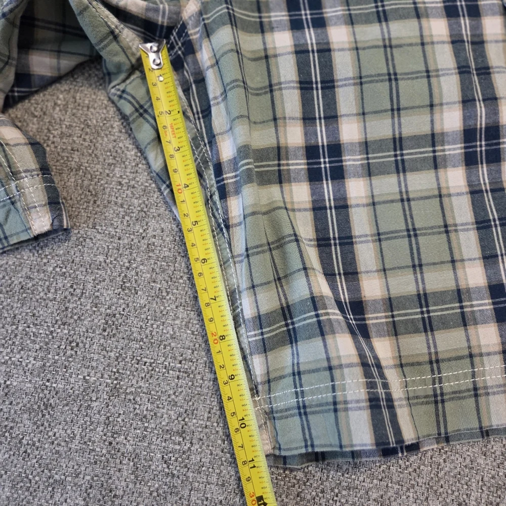 VTG Polo Jeans Company Ralph Lauren Green & Blue Plaid Cargo Shorts 40x11